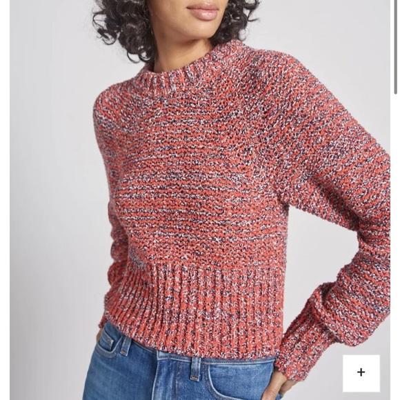 NEW Current/Elliott The Moonshine Mock Neck Chunky Knit Pullover Jumper Sweater - Picture 4 of 12